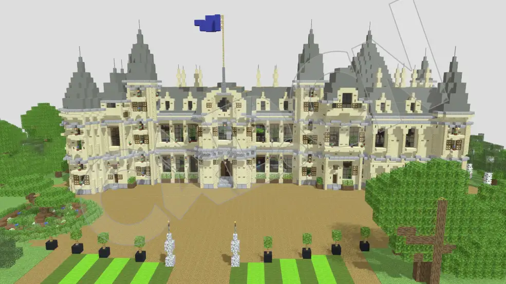 我的世界wc像素模型建筑房子方块模型c4d模型