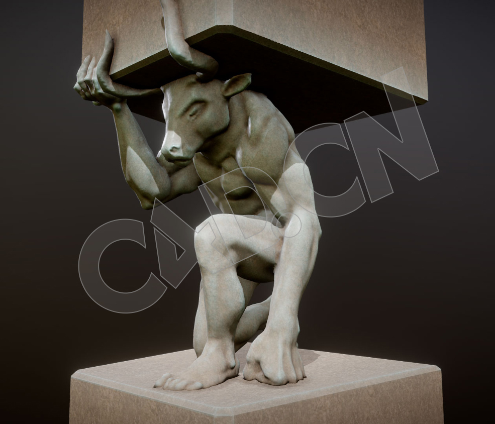 牛头人身柱头雕塑C4D模型 - C4D之家 - 70.jpg