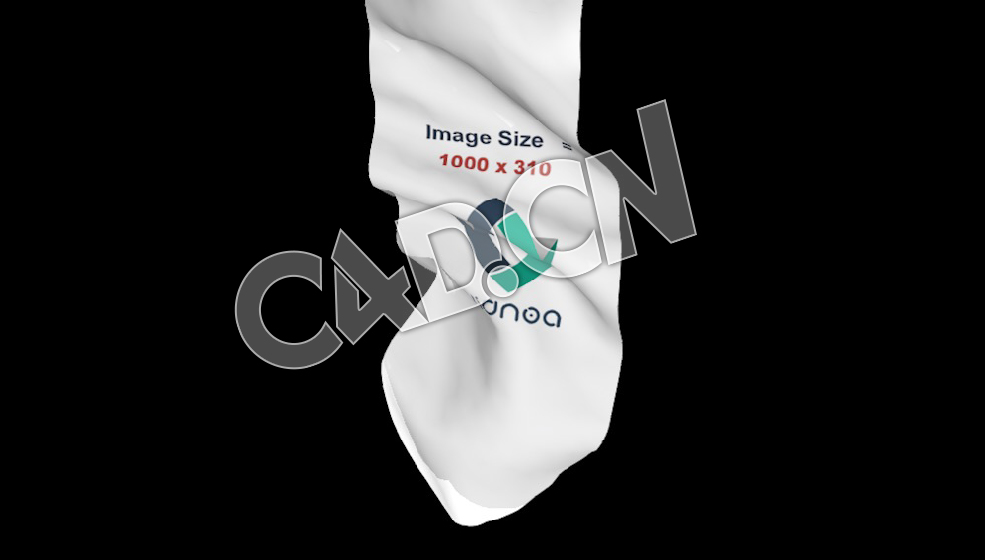 C4D悬挂的布料广告公司旗帜动画模型 flag