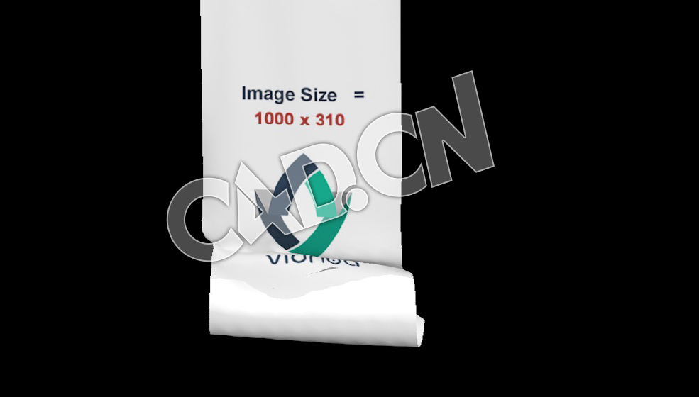 C4D竖条布料旗帜动画模型 flag