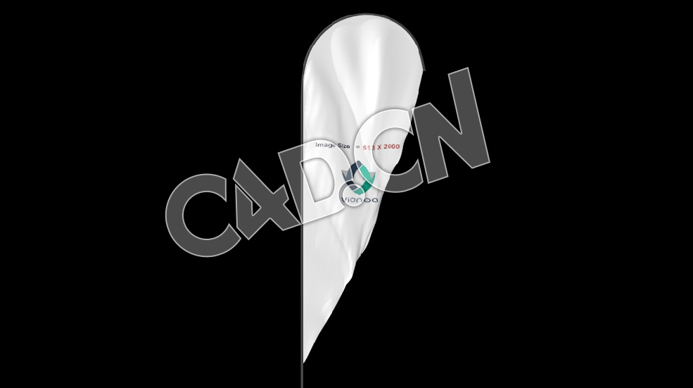 C4D注水旗杆广告布广告旗杆动画模型