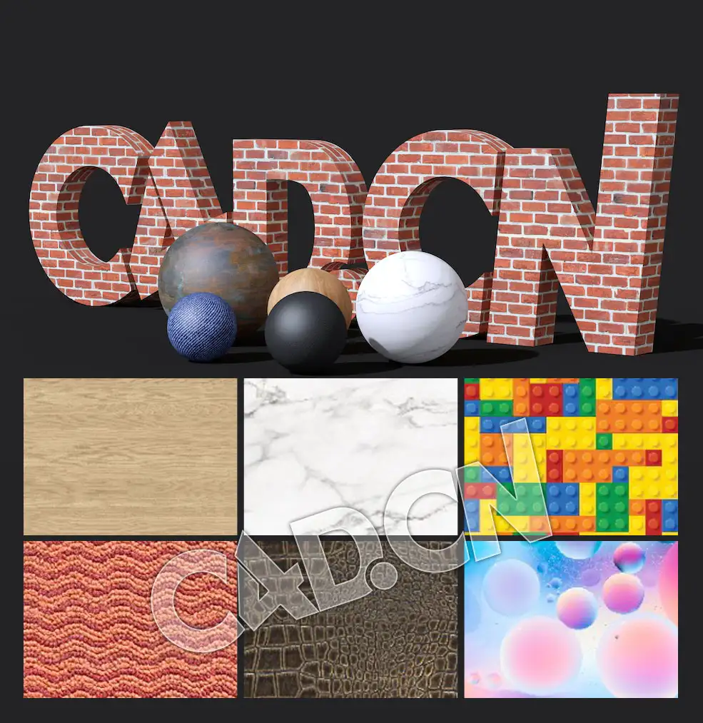 C4D常用贴图预设素材 87time tex 1.4