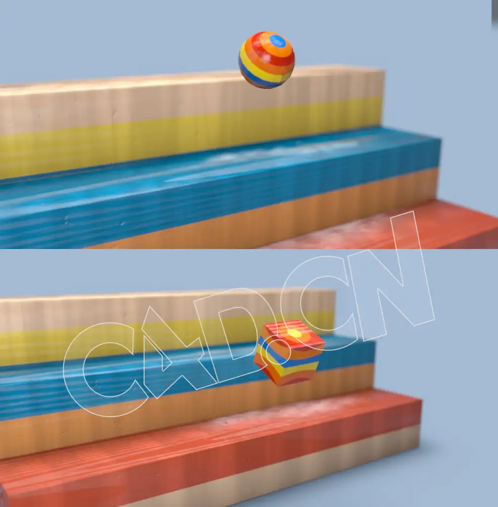 C4D球体变立方体下台阶动画工程