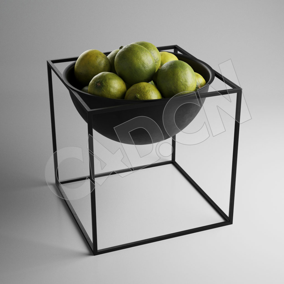 C4D一盘水果青橙酸橙模型 Lime