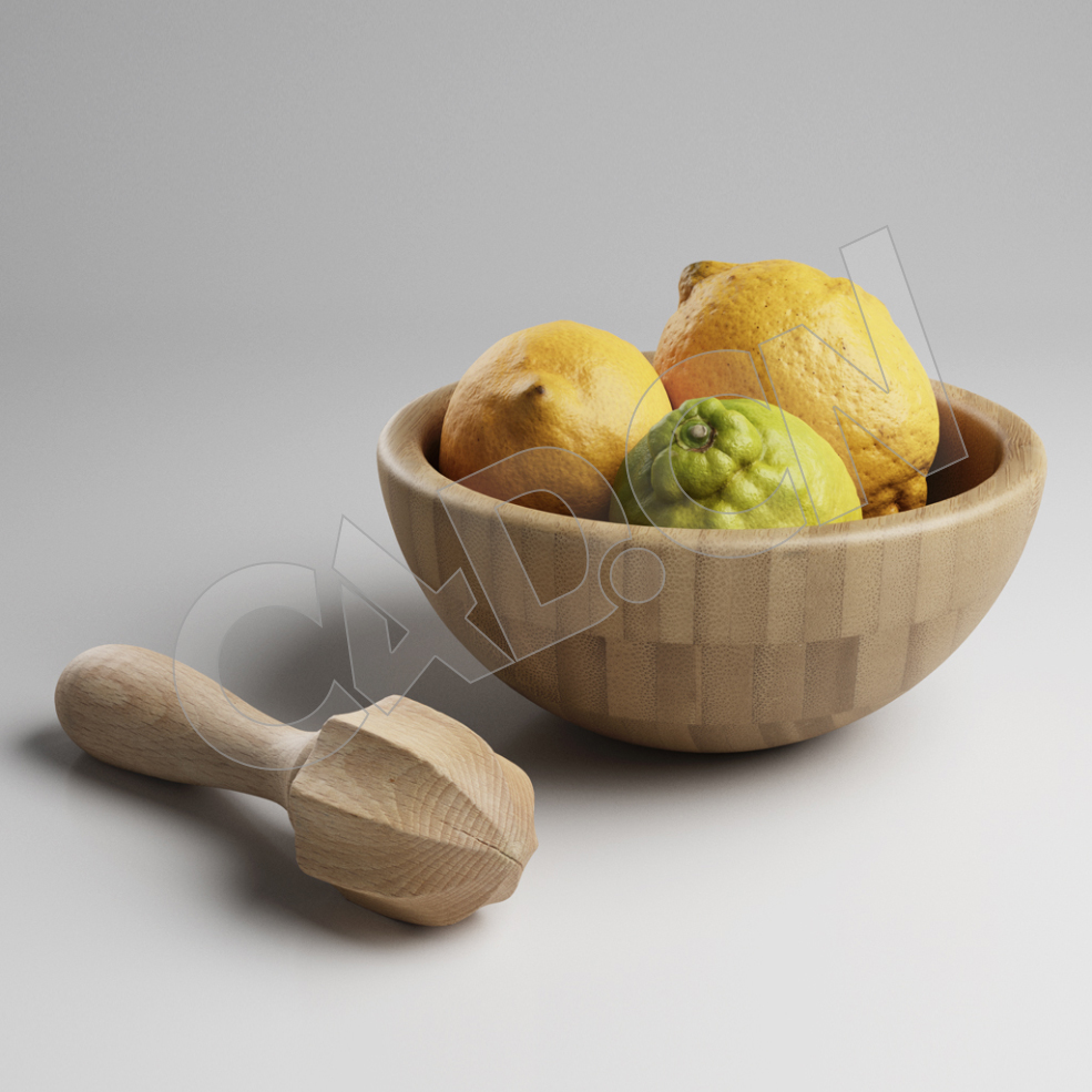 C4D木碗里的水果柠檬模型 Lemon - C4D之家 - 04.jpg