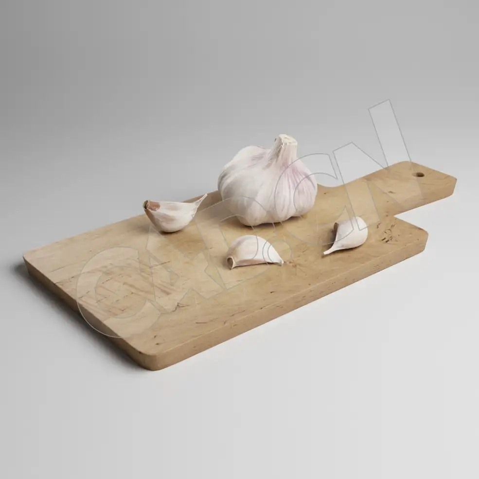 C4D木菜板上的大蒜模型 Garlic - C4D之家 - 07.jpg