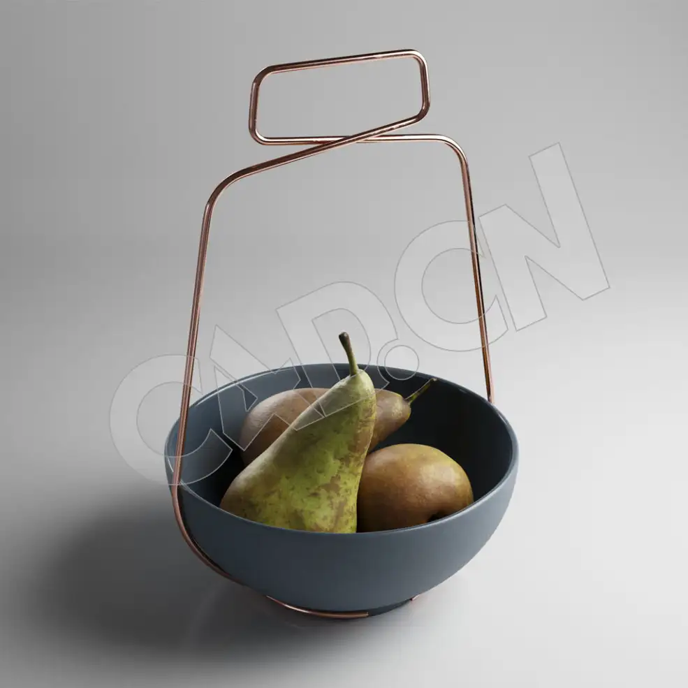 C4D碗里的梨模型 Pear