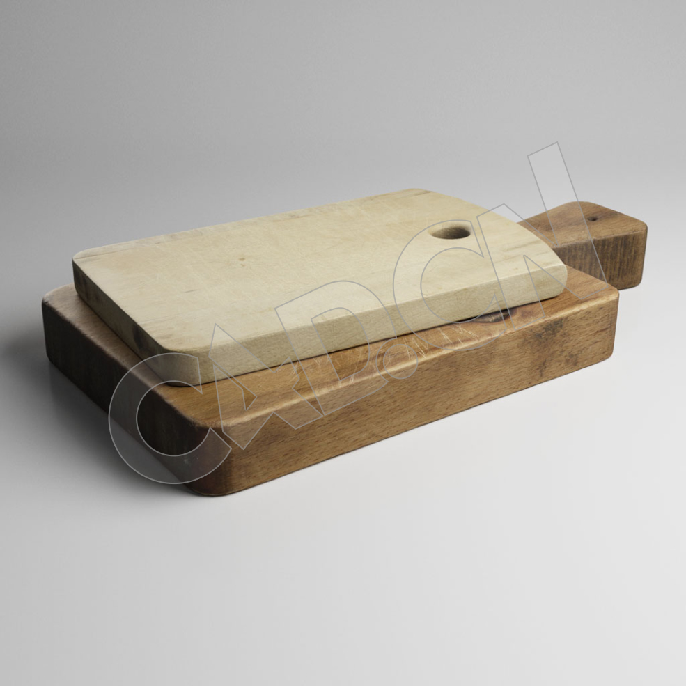 C4D两块厨房用具切菜板模型 CuttingBoards
