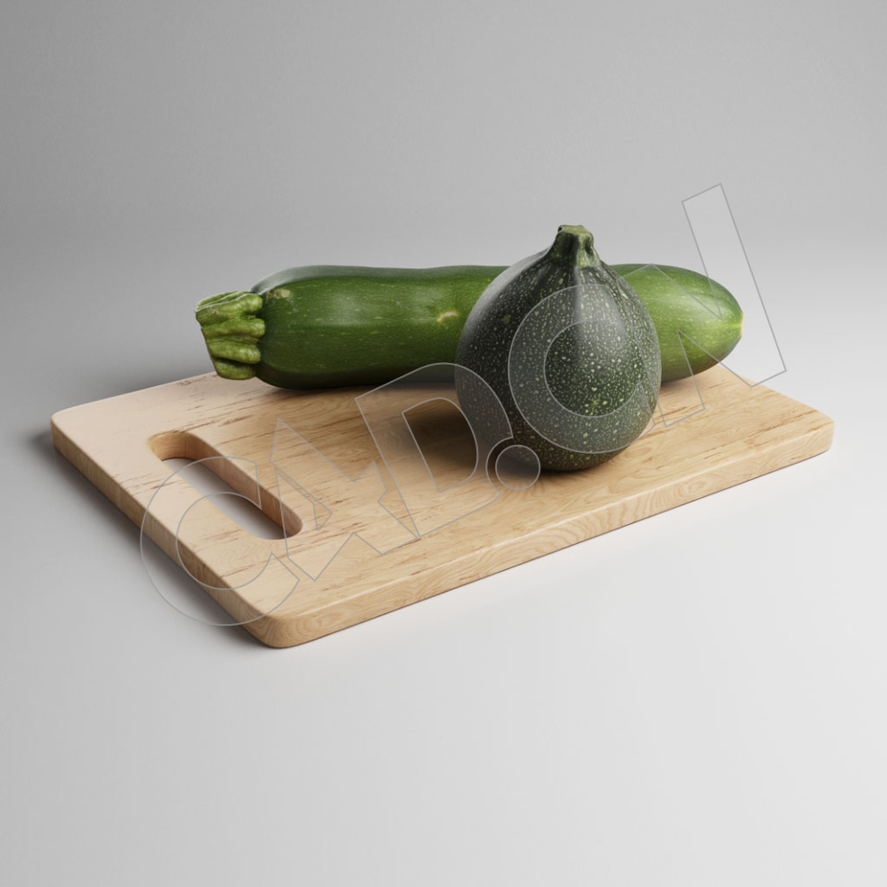 C4D案板上的西葫芦北瓜夏南瓜模型 Zucchini - C4D之家 - 29.jpg