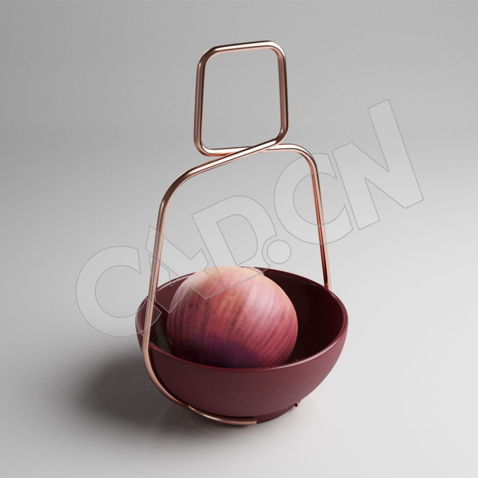 C4D蔬菜模型紫皮洋葱模型 Onion