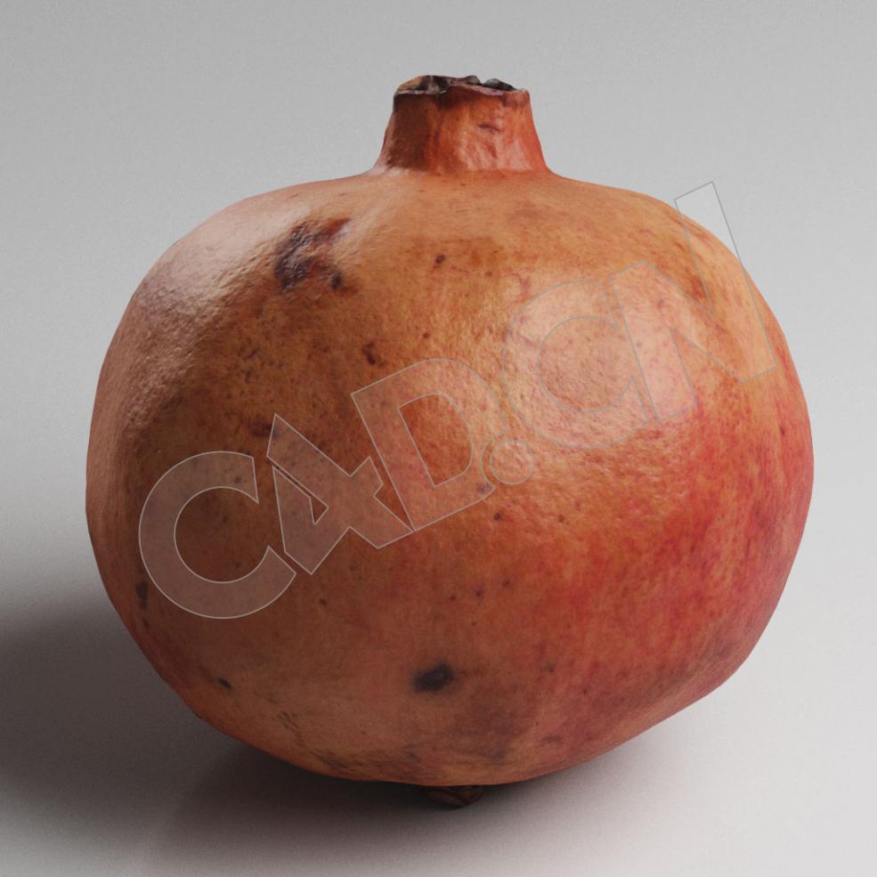 C4D水果模型石榴 Pomegranade