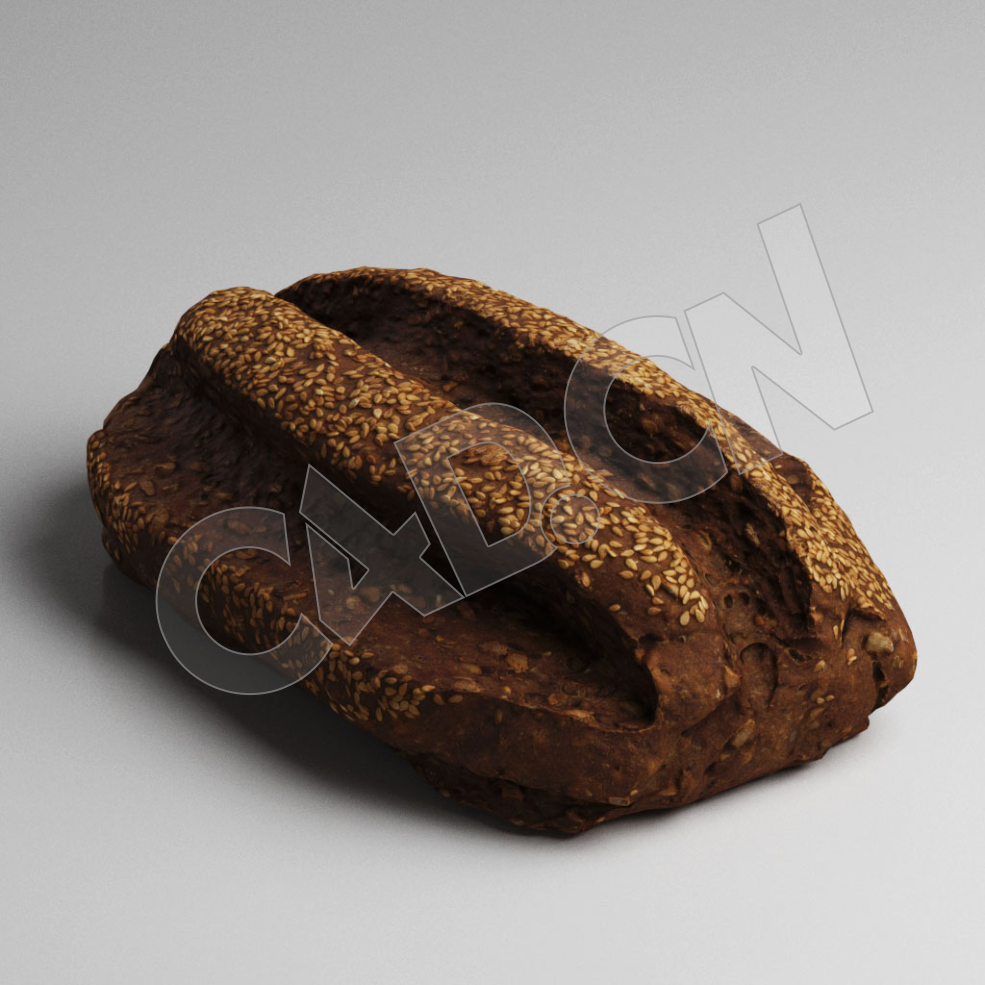 C4D芝麻面包模型 Bread