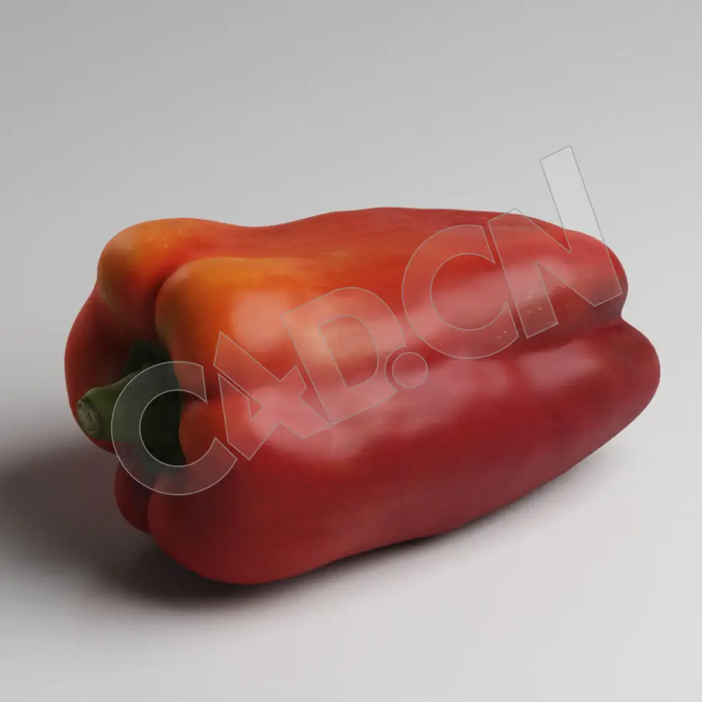 C4D红色灯笼椒蔬菜模型 Pepper - C4D之家 - 100.jpg