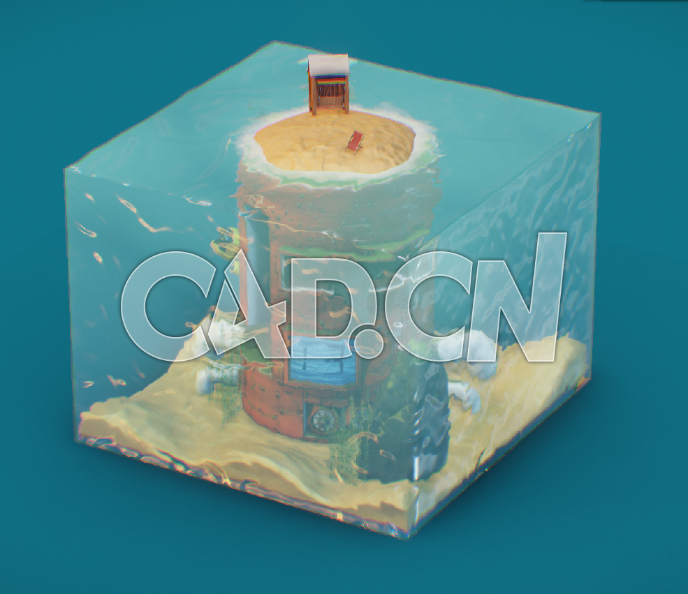 C4D海底城堡卡通场景模型 - C4D之家 - 09.jpg