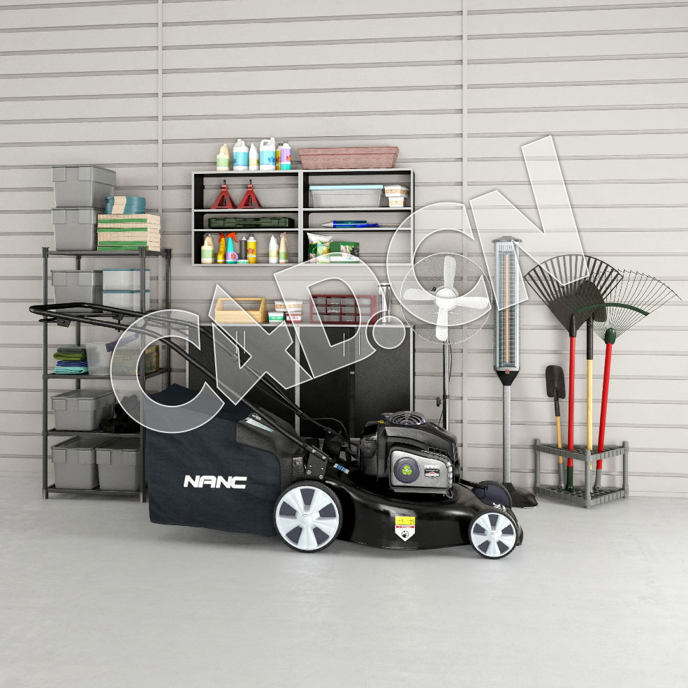 C4D花园农场农具工具模型