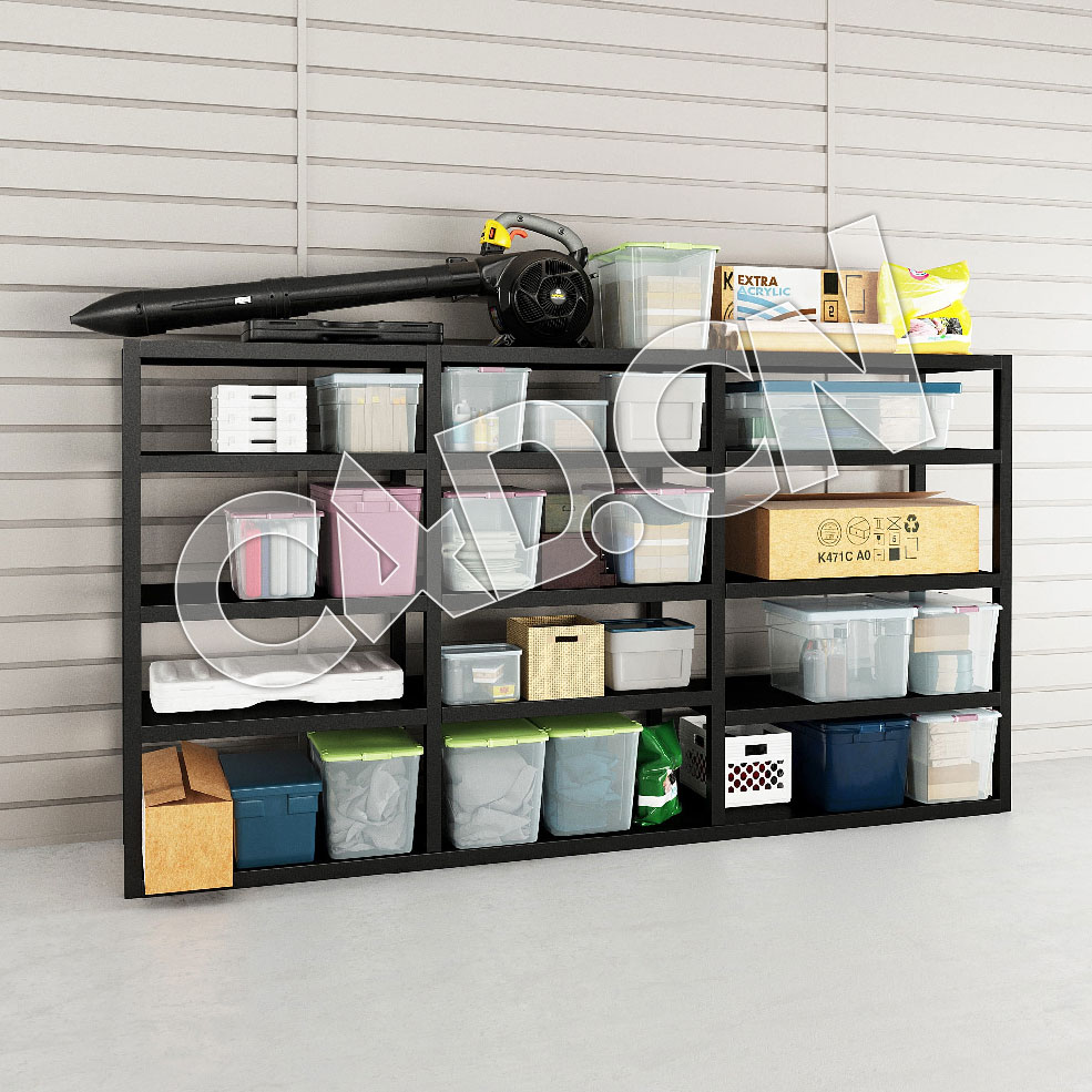 C4D车库工具架工具箱模型