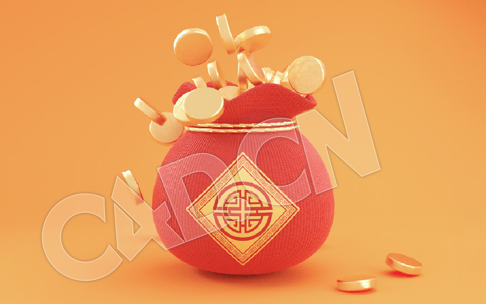 福袋溢出金币C4D动画模型 - C4D之家 - rr-201122-jbqd-0.jpg