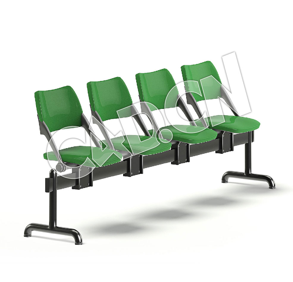 C4D绿色等候椅模型 Green Waiting Chairs 3D Model
