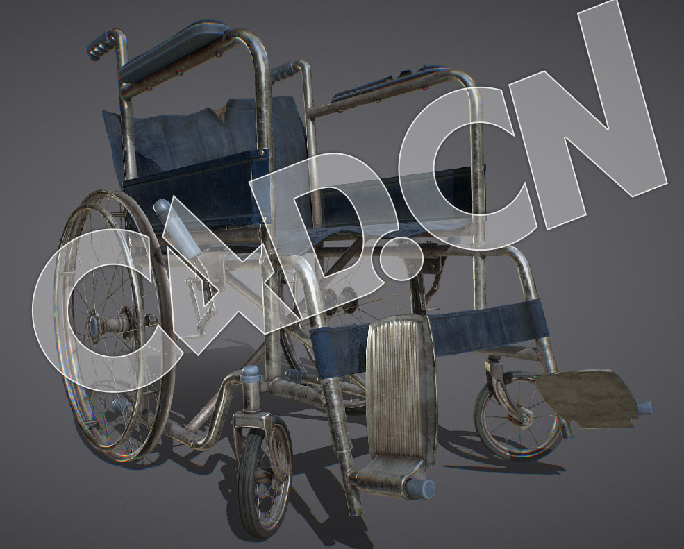 C4D破旧医用轮椅模型 Wheel chair - C4D之家 - 21.jpg