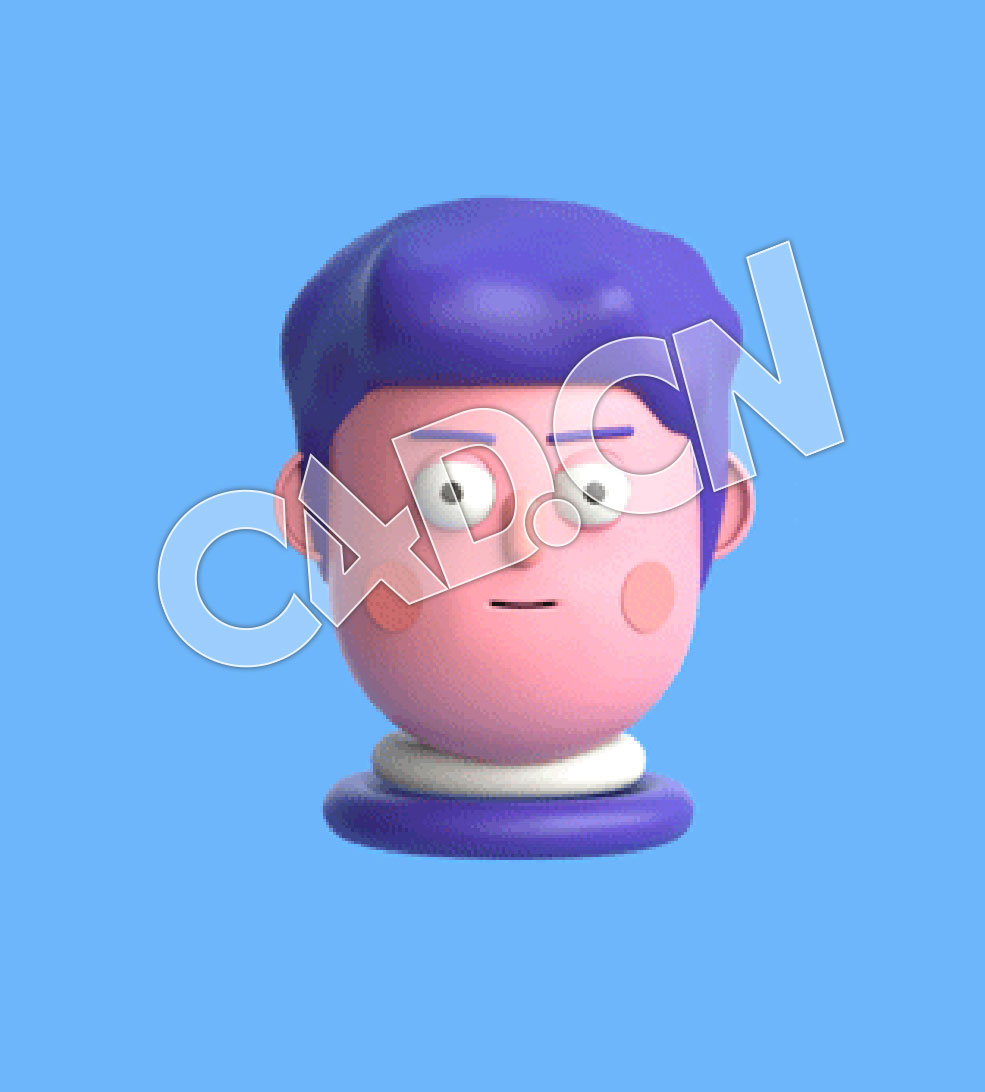 C4D卡通男性头部角色模型文件 - C4D之家 - 28.jpg