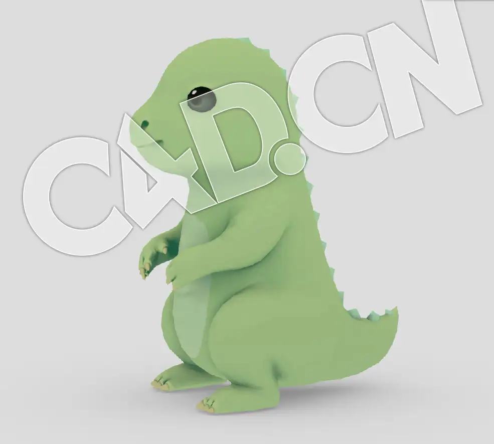 C4D可爱小恐龙模型 Dino