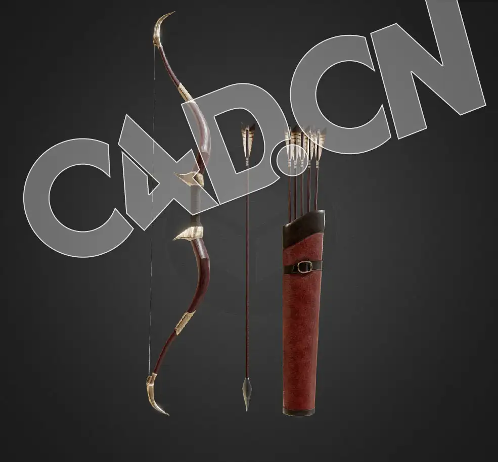 C4D专业弓箭兵器模型
