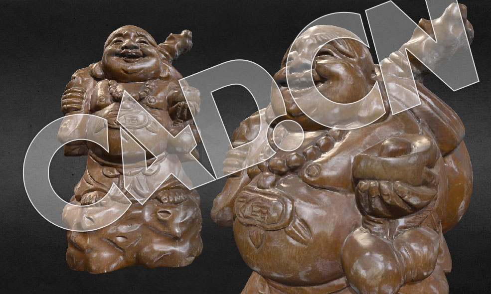 C4D背黄金袋的弥勒菩萨模型 Laughing Buddha - C4D之家 - 47.jpg