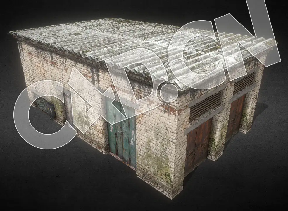C4D破旧瓦房仓库旧车库模型 - C4D之家 - 53.jpg
