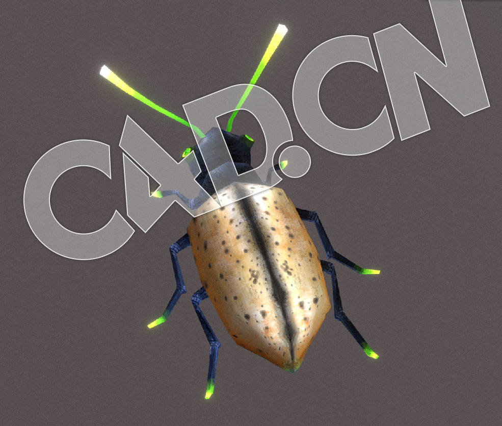 C4D低面多边形卡通荧火虫模型 Goodbug - C4D之家 - 64.jpg