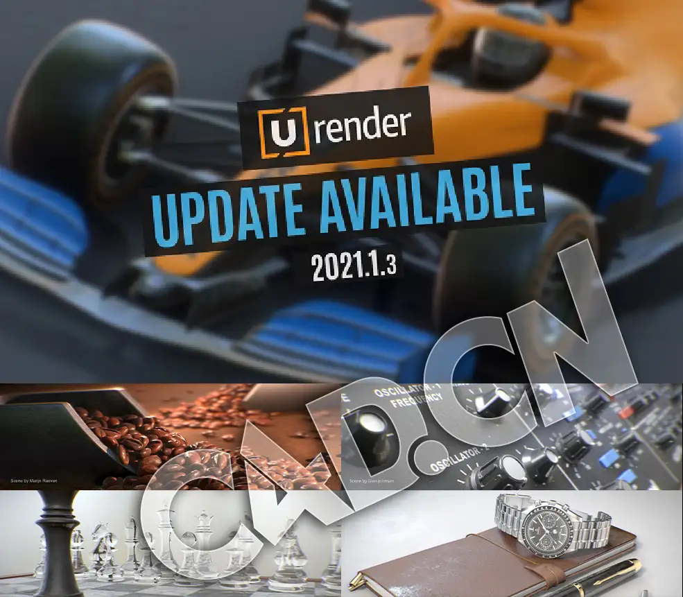 C4D实时渲染器插件win版下载 U-Render for Cinema 4D 2021.1.3