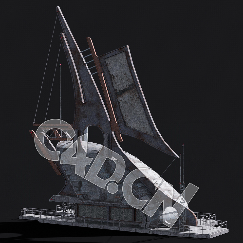 C4D科幻鲨鱼鳍抽象钢铁基地造型蒸汽朋克模型 KB3D_HEM_BldgSM_C__grp - C4D之家 - 11.jpg