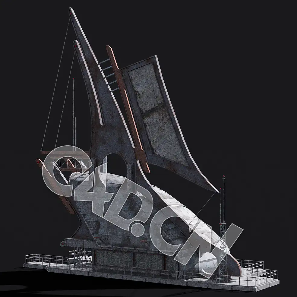 C4D科幻鲨鱼鳍抽象钢铁基地造型蒸汽朋克模型 KB3D_HEM_BldgSM_C__grp - C4D之家 - 11.jpg