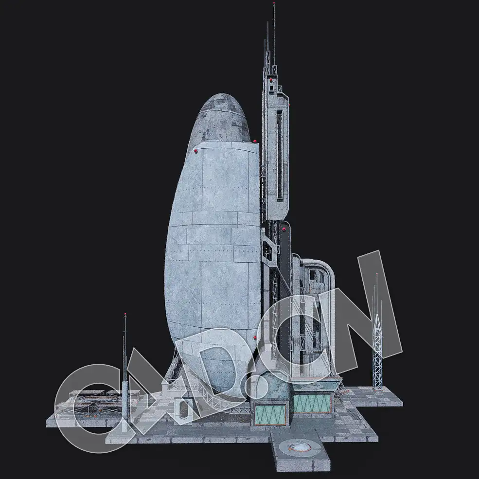 C4D超级外星基地蒸汽朋克建筑模型 KB3D_HEM_BldgMD_A_grp