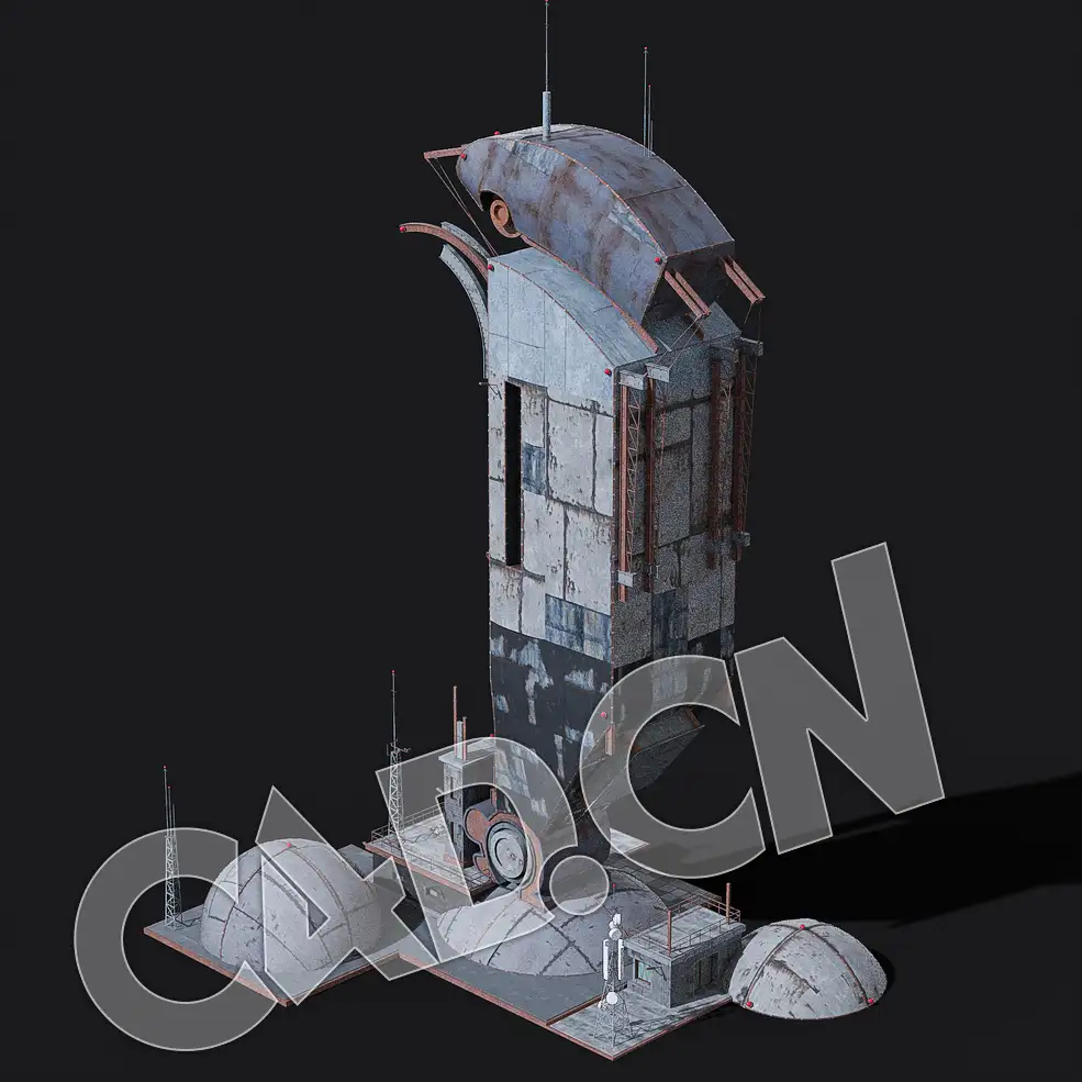 C4D超级机械文明蒸汽朋克建筑模型 KB3D_HEM_BldgMD_c_grp