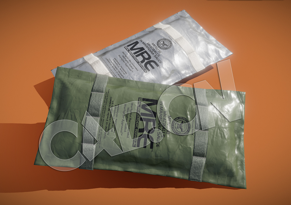 C4D美军自热食品包装袋密封塑料袋模型 - C4D之家 - 01.jpg