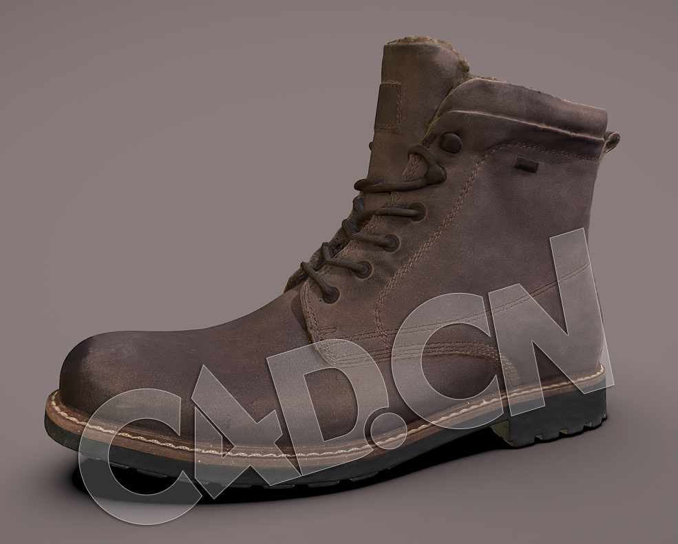 C4D冬季牛皮鞋模型 Andiamo pisco wintershoe SF