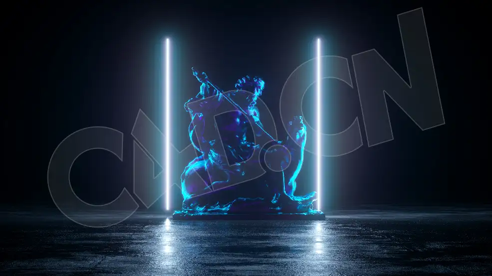C4D OCTANE雕塑产品布光照明渲染工程