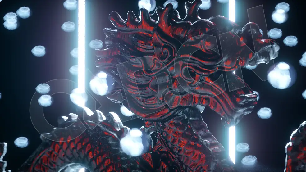 C4D OCTANE中国龙雕塑逆光景深效果渲染模型 - C4D之家 - Chapter_3.jpg