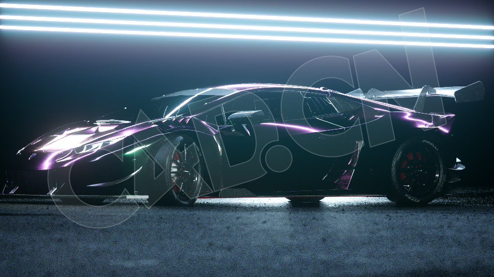 C4D OCTANE兰博基尼跑车渲染模型