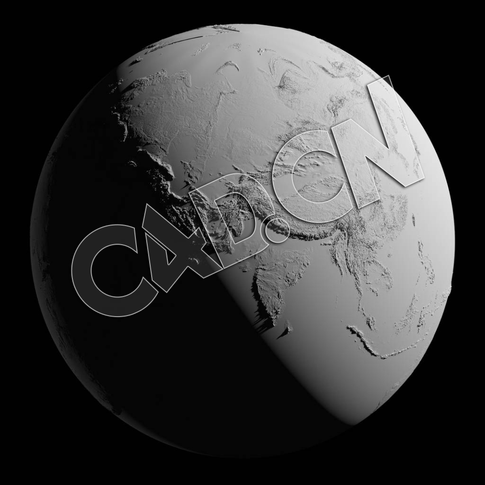 48K高分辨率地球表面置换贴图素材 48k DISPLACEMENT EARTH