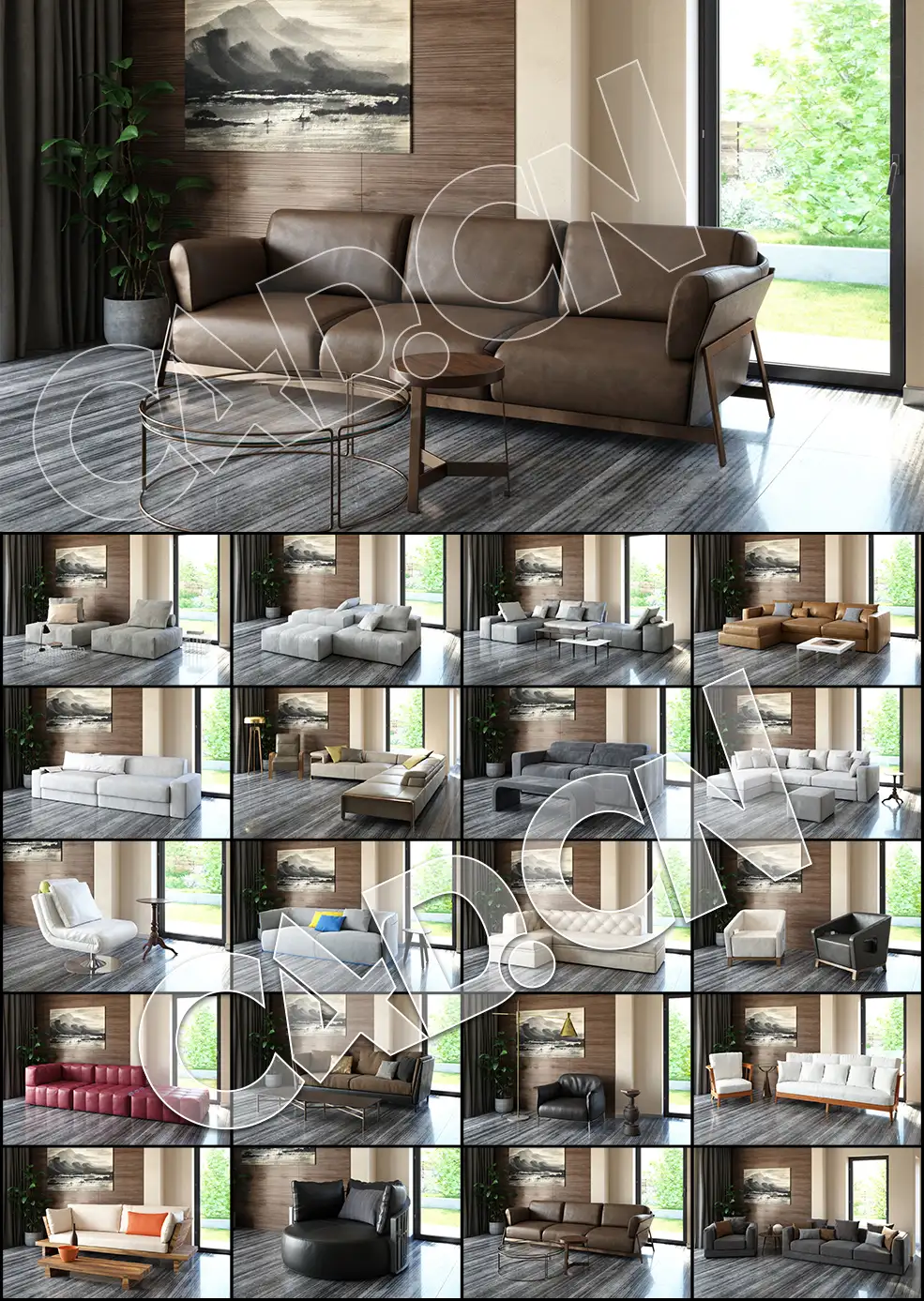 20个C4D不错客厅现代沙发椅子3D模型 Evermotion – Archmodels Vol 245 - C4D之家 - 未命名.jpg