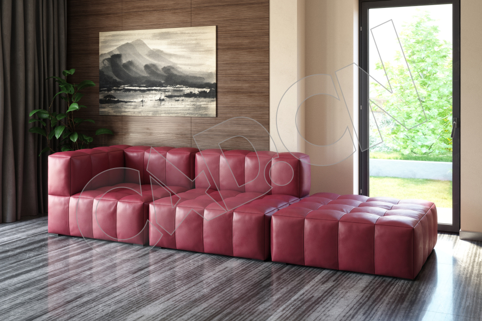 C4D客厅红色真皮多人沙发模型 sofa 3d model - C4D之家 - AM245_13.jpg