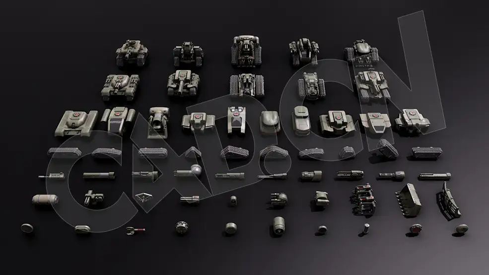 C4D科幻概念履带坦克完整战车及零部件3D模型合集 Kitbash3D – Veh: Tanks - C4D之家 - 4177a7e76d9981441ccca6b590bf1d9d.jpg