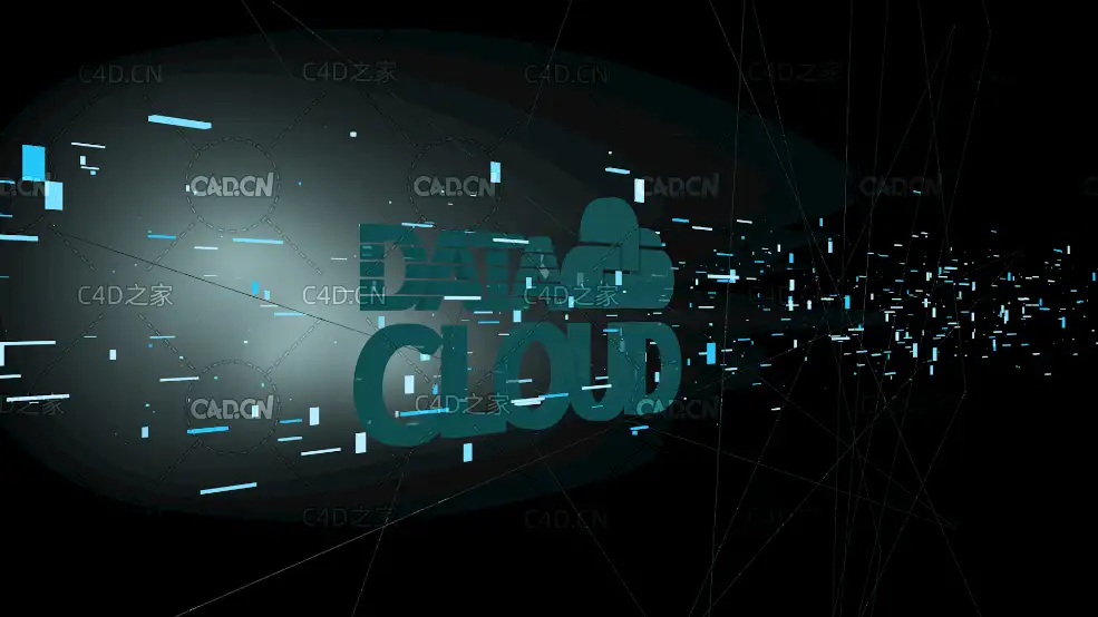 C4D文字LOGO动画工程 Data-Cloud