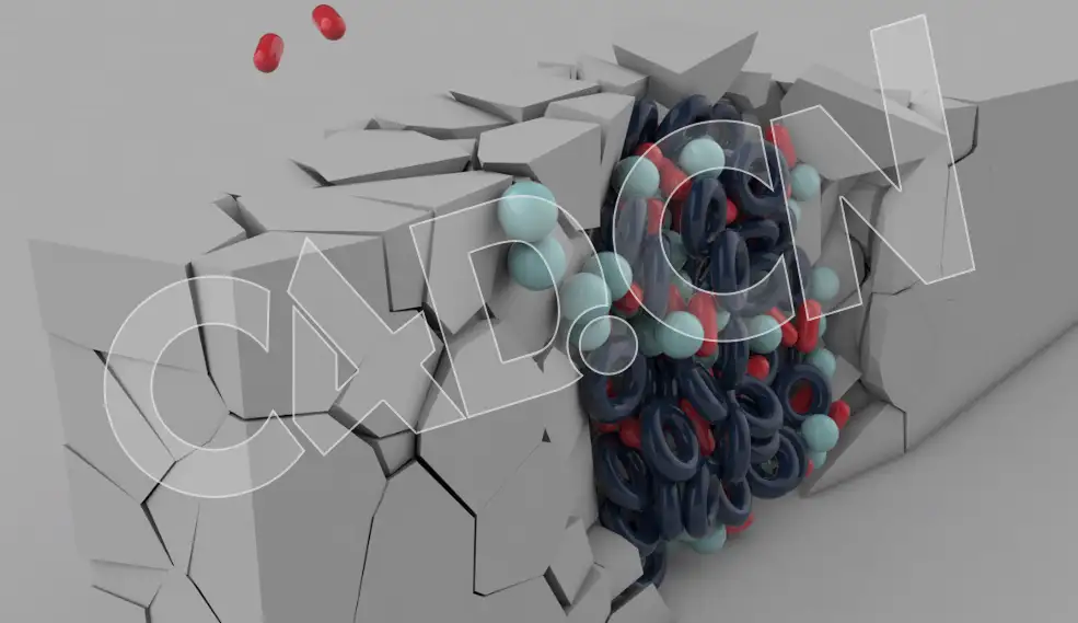 C4D模型元素汇聚撞裂墙体动画工程Dynamic-Particles