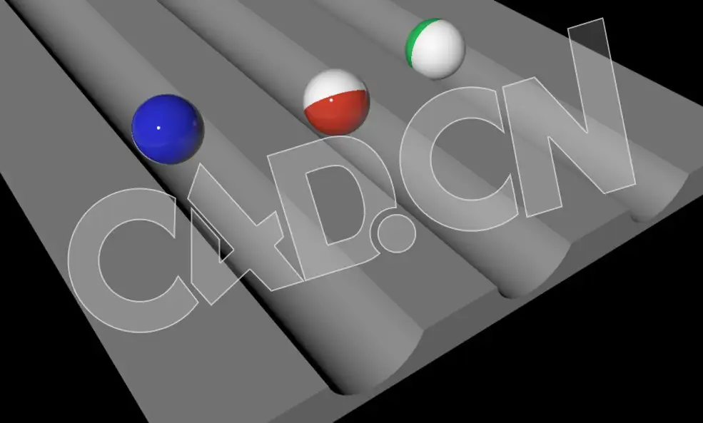 C4D圆球顺着沟槽滚落动画工程Field-Forces