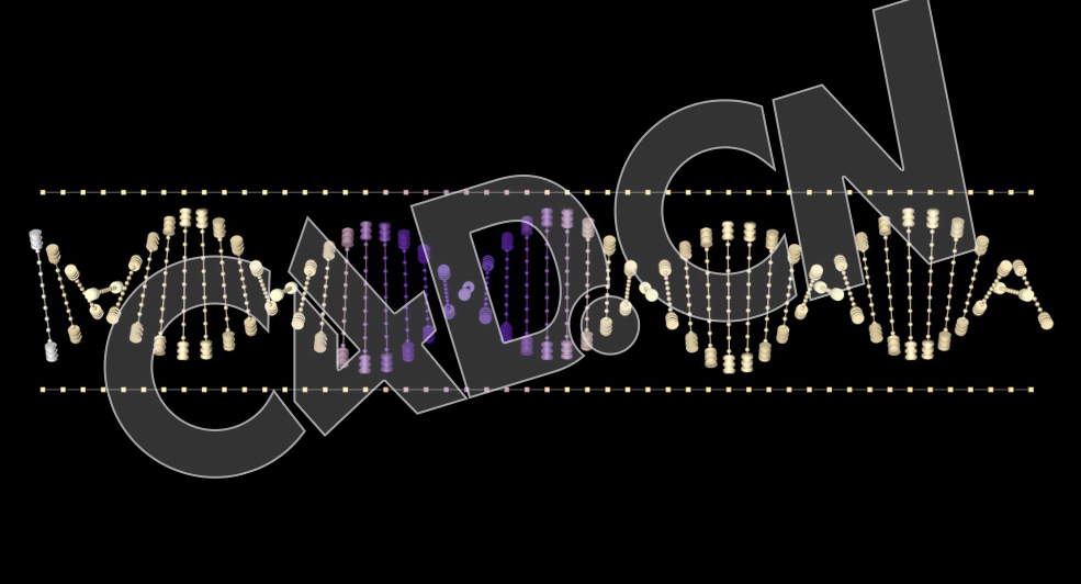 C4D旋转的DNA链动画工程 Sharing-Fields-FUI-DNA
