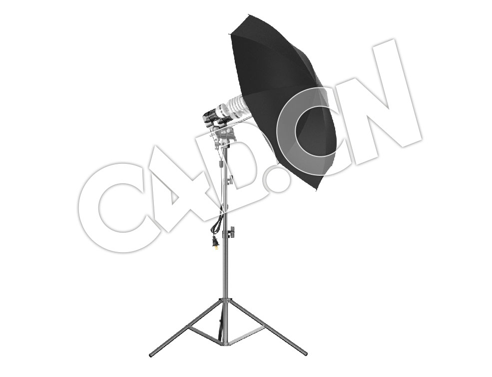 C4D双光伞雨伞双灯模型 Umbrella Double Light