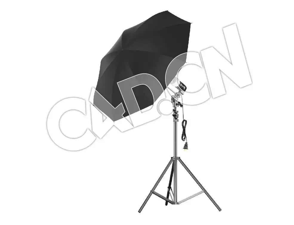 C4D伞式单灯雨伞单灯模型 Umbrella Single Light