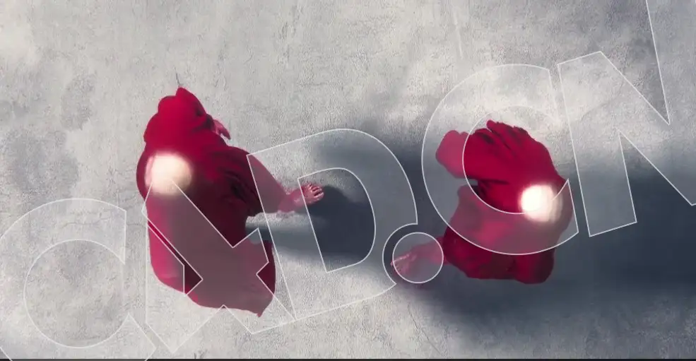 C4D Redshift绒布遮盖男女迎面行走动画工程 Holdframe SH 040 cloth v01